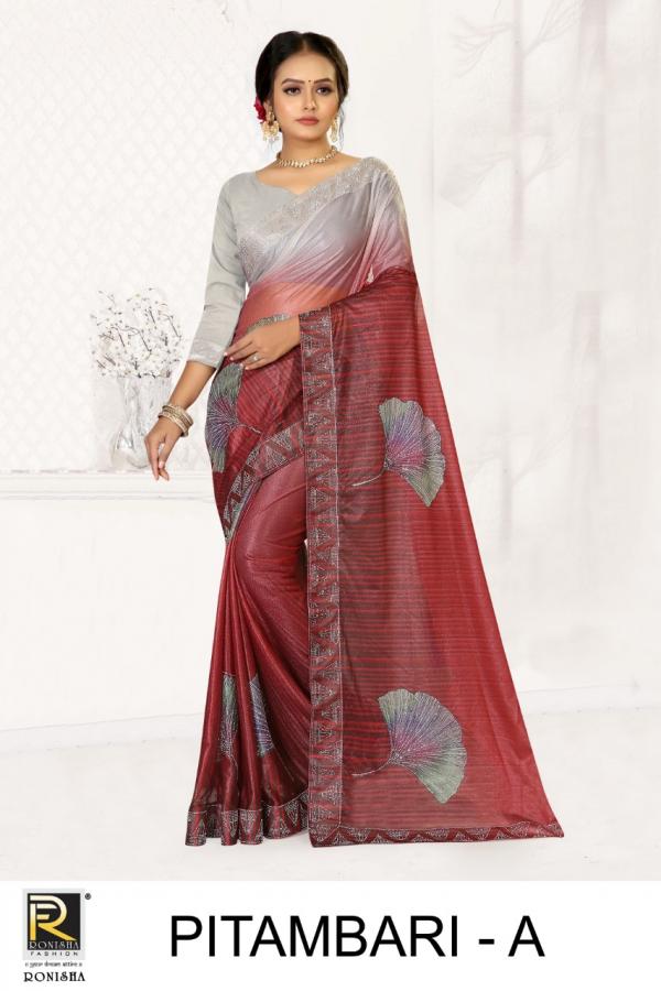 Ronisha Pitambari Casual Wear Lycra Printed Saree Collection
